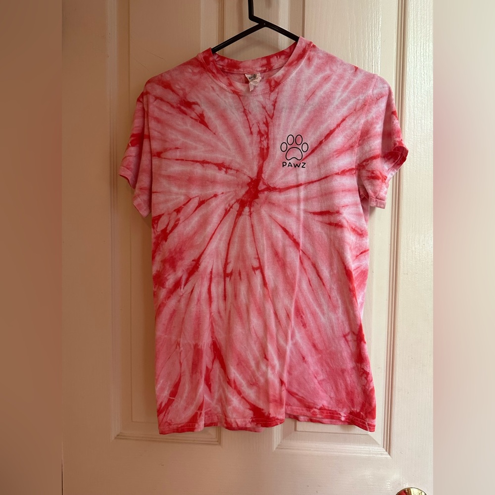 Pink Tie Dye Pawz T-Shirt